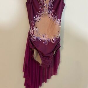 Elegant Purple Kids Dance Costume